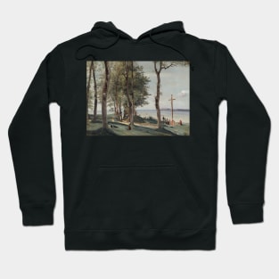 Honfleur - Calvary by Jean-Baptiste-Camille Corot Hoodie